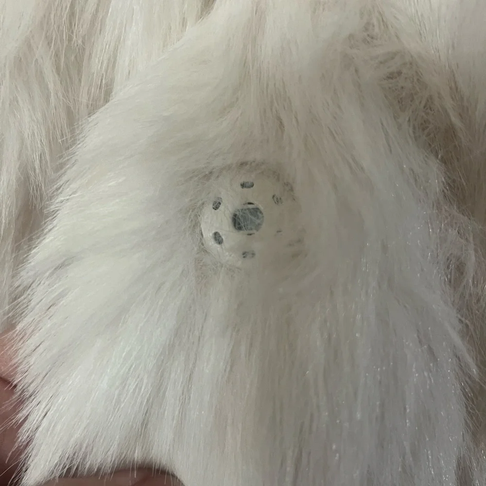Abercrombie & Fitch Cream faux fur coat - Picture 8 of 10